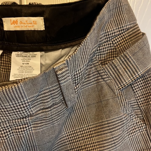 Vintage Lee One true fit lower rise 9/10 Sesame Glen plaid - Picture 4 of 7